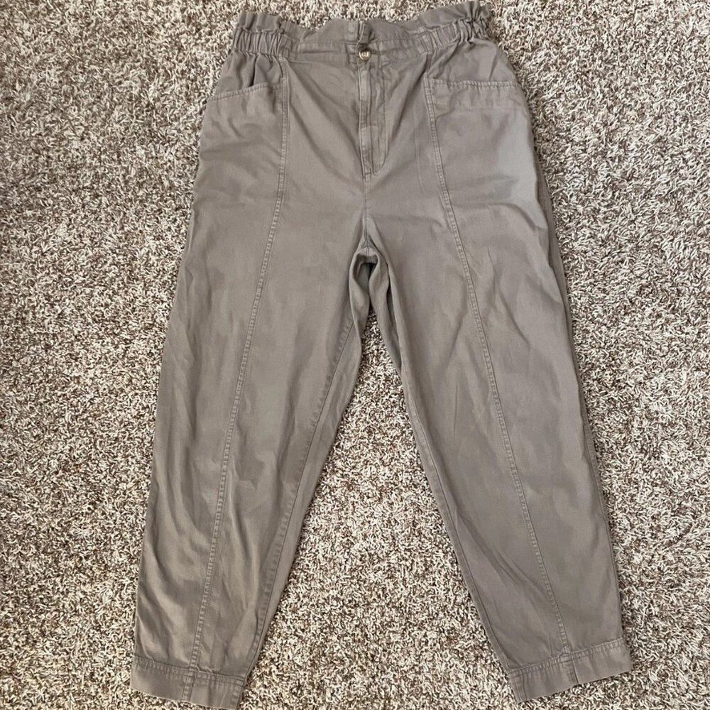 Madewell Linen Blend Paper Bag Pants